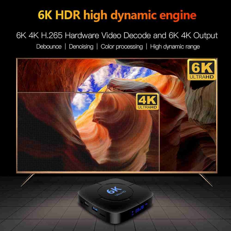 6K Ultra HD Android 12.0 Smart TV Box with Remote Control, 4GB+64GB, Allwinner H616 1.5GHZ Quad-Core(AU Plug) - Others by PMC Jewellery | Online Shopping South Africa | PMC Jewellery | Buy Now Pay Later Mobicred