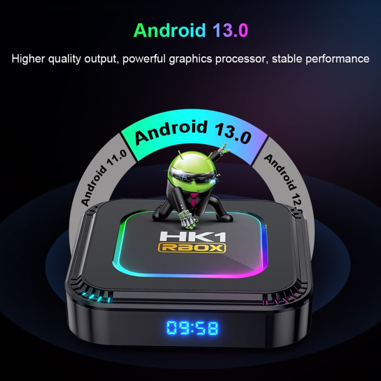 HK1 RBOX K8 8K Android 13.0 Smart TV Box with Remote Control, 4GB+32GB, RK3528 Quad-Core(AU Plug) - Others by PMC TechLife | Online Shopping South Africa | PMC TechLife | Buy Now Pay Later Mobicred