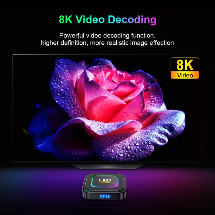 HK1 RBOX K8 8K Android 13.0 Smart TV Box with Remote Control, 4GB+32GB, RK3528 Quad-Core(US Plug) - Others by PMC TechLife | Online Shopping South Africa | PMC TechLife | Buy Now Pay Later Mobicred