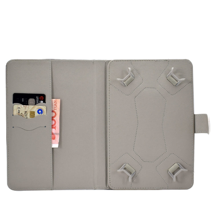For 10 inch Universal Colored Drawing Pattern Horizontal Flip PU Leather Case with Holder & Card Slots(Purple Quicksand) - 10 - 11 inch by PMC TechLife | Online Shopping South Africa | PMC TechLife | Buy Now Pay Later Mobicred