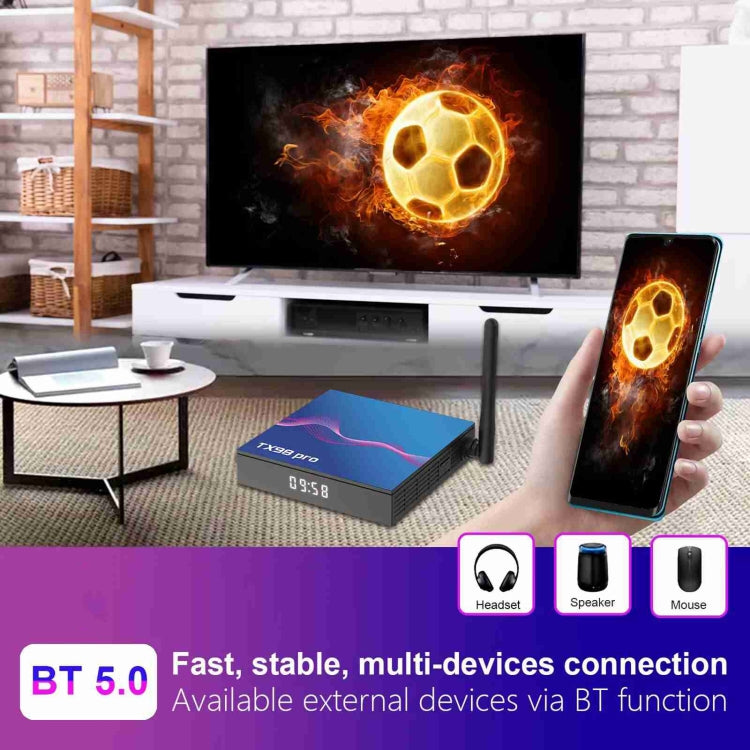 TX98 Pro 4K Ultra HD Android 12.0 Smart TV Box with Remote Control, 4GB+32GB, Allwinner H618 Quad-Core(US Plug) - Others by PMC Jewellery | Online Shopping South Africa | PMC Jewellery | Buy Now Pay Later Mobicred