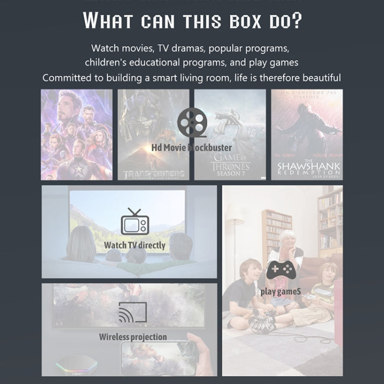 T95Z Plus 8K WiFi6 Android 12.0 Smart TV Box with Remote Control, 4GB+32GB, Allwinner H618 Quad-Core(US Plug) - Others by PMC TechLife | Online Shopping South Africa | PMC TechLife | Buy Now Pay Later Mobicred
