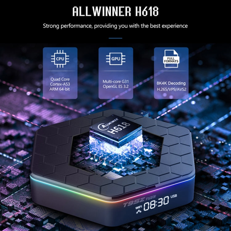T95Z Plus 8K WiFi6 Android 12.0 Smart TV Box with Remote Control, 4GB+128GB, Allwinner H618 Quad-Core(EU Plug) - Others by PMC TechLife | Online Shopping South Africa | PMC TechLife | Buy Now Pay Later Mobicred