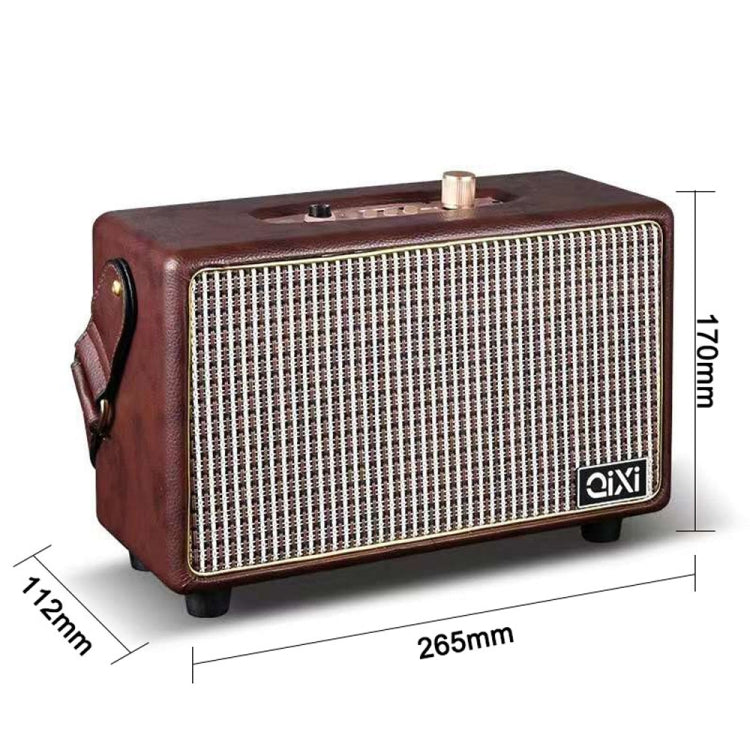 SK2025 Vintage Portable Outdoor Desktop Subwoofer Heavy Bass Wireless Bluetooth Speaker(Red Leather) - Desktop Speaker by PMC Jewellery | Online Shopping South Africa | PMC Jewellery | Buy Now Pay Later Mobicred