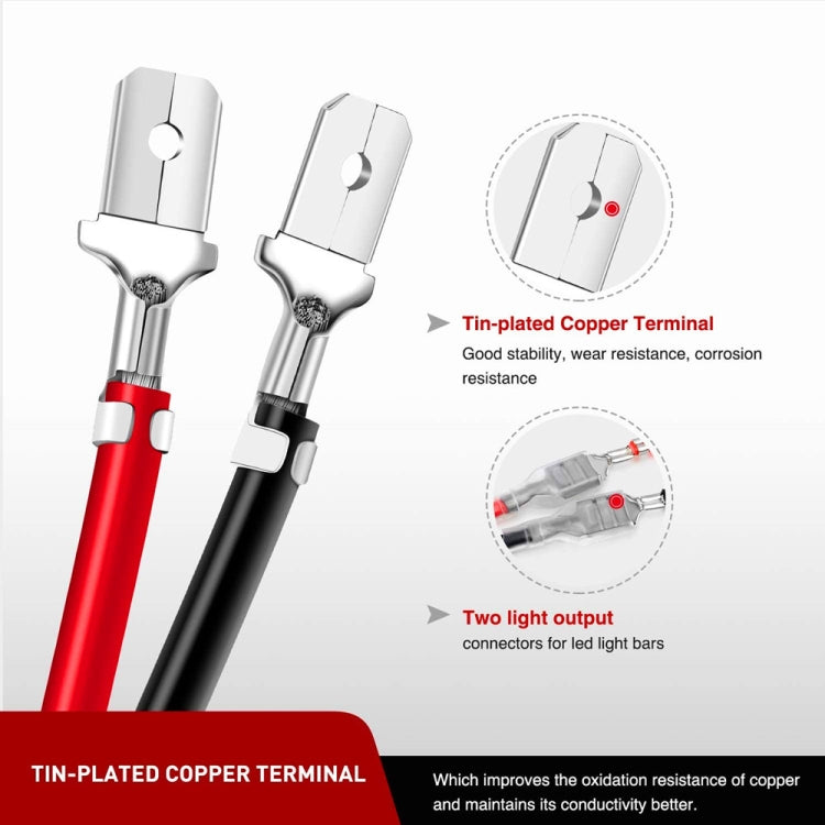 2pcs 16AWG For LED Lights / Off-Road Lights Car Wiring Harness Extension Cable Kit - Car Light Accessories by PMC TechLife | Online Shopping South Africa | PMC TechLife | Buy Now Pay Later Mobicred
