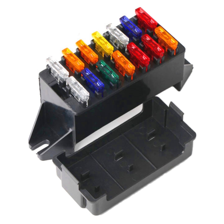 BX2141A-1 Car Modified Multi-Way Fuse Box 14 Ways Dual Row Fuse Holder - Fuse by PMC TechLife | Online Shopping South Africa | PMC TechLife | Buy Now Pay Later Mobicred