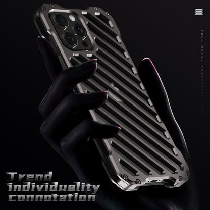 For iPhone 15 Plus R-JUST Breathable Armor Phone Case(Space Grey) - iPhone 15 Plus Cases by R-JUST | Online Shopping South Africa | PMC Jewellery