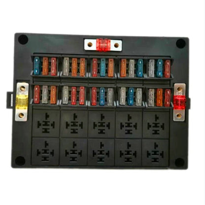 40A Car New Energy Multi-Way Fuse Relay Box Fuse Holder with 15pcs Fuse Blades, Style:5 Pin - Fuse by PMC Jewellery | Online Shopping South Africa | PMC Jewellery | Buy Now Pay Later Mobicred