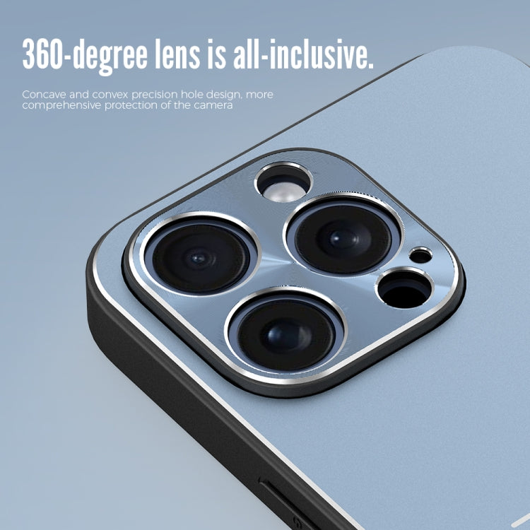 For iPhone 15 Plus R-JUST RJ52 3-Line Style Metal TPU Shockproof Phone Case(Silver) - free shipping - PMC TechLife - Order now!