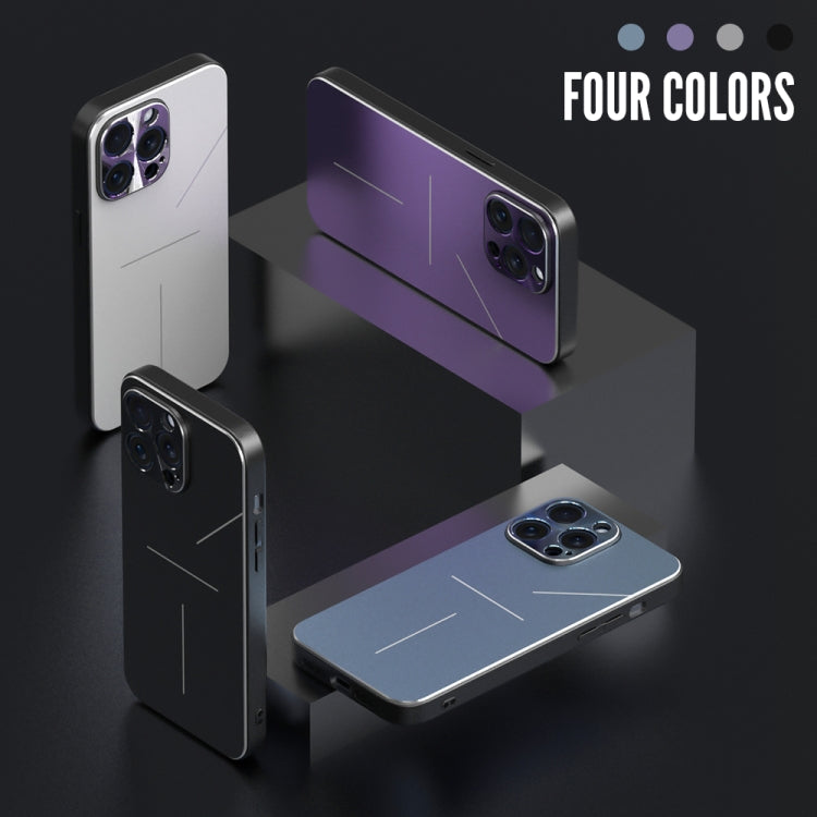 For iPhone 15 Pro R-JUST RJ52 3-Line Style Metal TPU Shockproof Phone Case(Black) - free shipping - PMC TechLife - Order now!