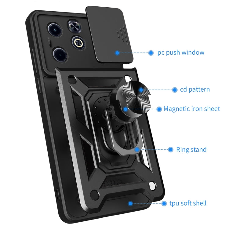 For Infinix Hot 40i / Smart 8 Sliding Camera Cover Design TPU+PC Phone Case(Red) - free shipping - PMC TechLife - Order now!