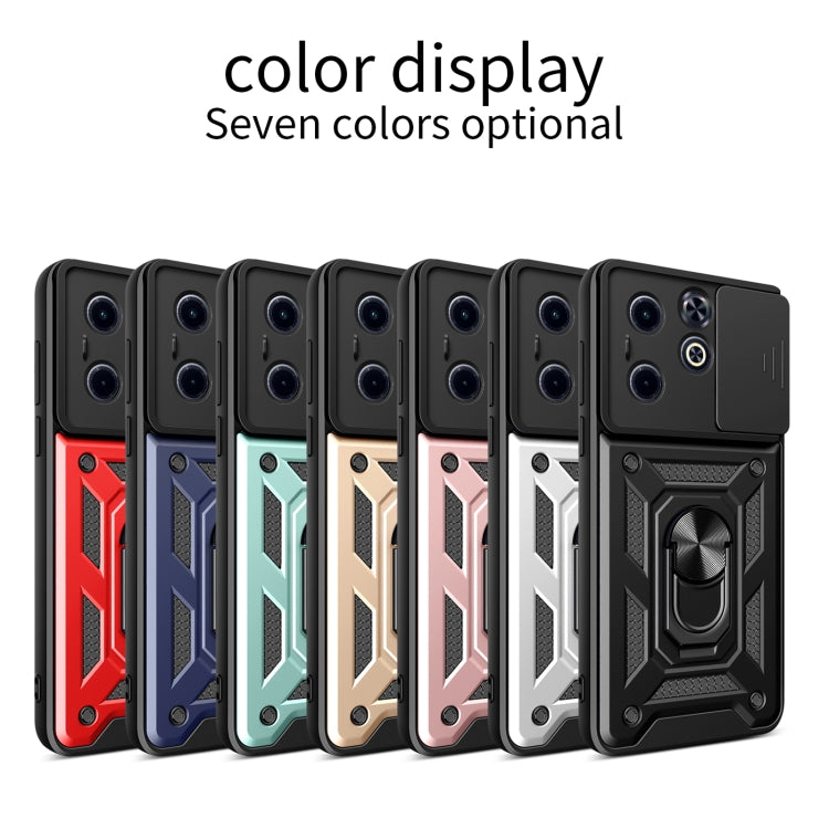 For Infinix Hot 40i / Smart 8 Sliding Camera Cover Design TPU+PC Phone Case(Green) - Infinix Cases by PMC TechLife | Online Shopping South Africa | PMC TechLife | Buy Now Pay Later Mobicred