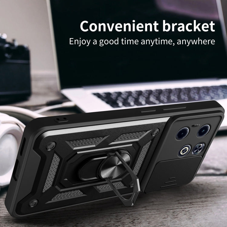 For Infinix Hot 40i / Smart 8 Sliding Camera Cover Design TPU+PC Phone Case(Gold) - Infinix Cases by PMC TechLife | Online Shopping South Africa | PMC TechLife | Buy Now Pay Later Mobicred