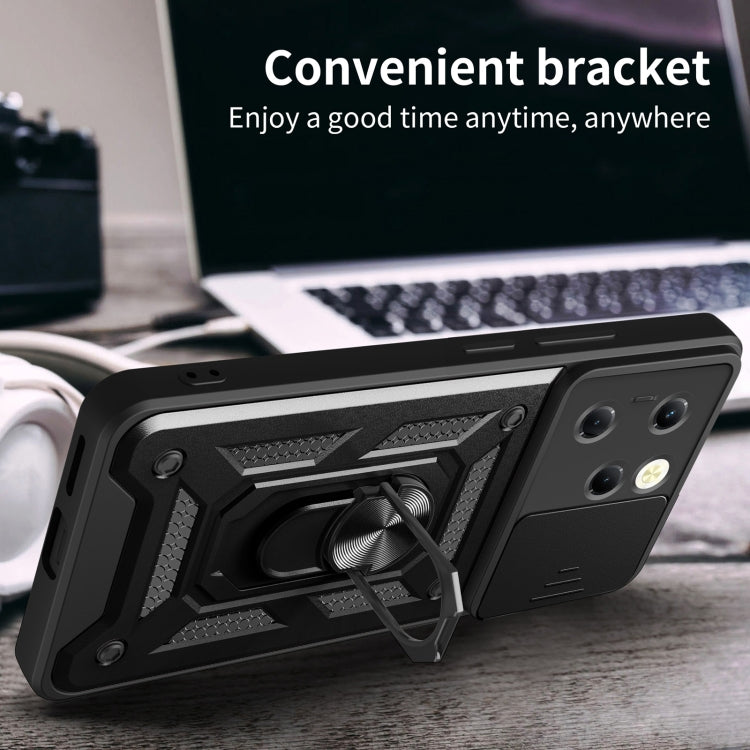 For Infinix Hot 40 / 40 Pro 4G Sliding Camera Cover Design TPU+PC Phone Case(Gold) - free shipping - PMC TechLife - Order now!