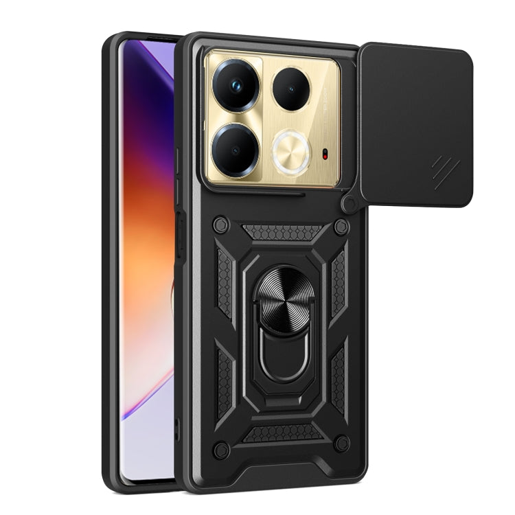 For Infinix Note 40 4G Sliding Camera Cover Design TPU+PC Phone Case(Black) - Infinix Cases by PMC TechLife | Online Shopping South Africa | PMC TechLife | Buy Now Pay Later Mobicred