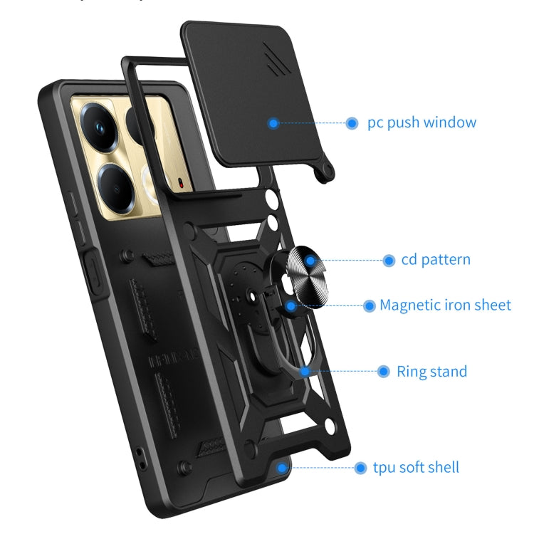 For Infinix Note 40 4G Sliding Camera Cover Design TPU+PC Phone Case(Black) - Infinix Cases by PMC TechLife | Online Shopping South Africa | PMC TechLife | Buy Now Pay Later Mobicred