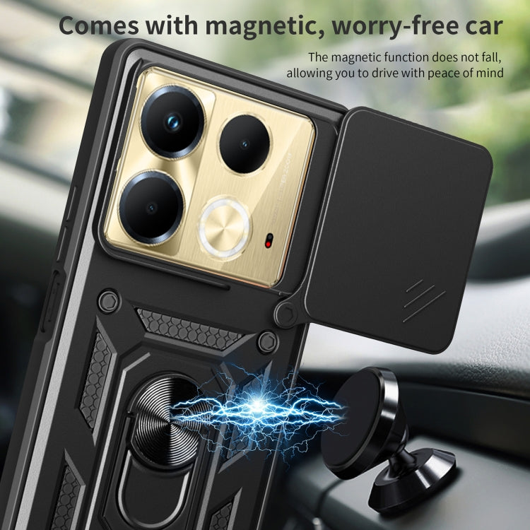 For Infinix Note 40 4G Sliding Camera Cover Design TPU+PC Phone Case(Blue) - Infinix Cases by PMC TechLife | Online Shopping South Africa | PMC TechLife | Buy Now Pay Later Mobicred