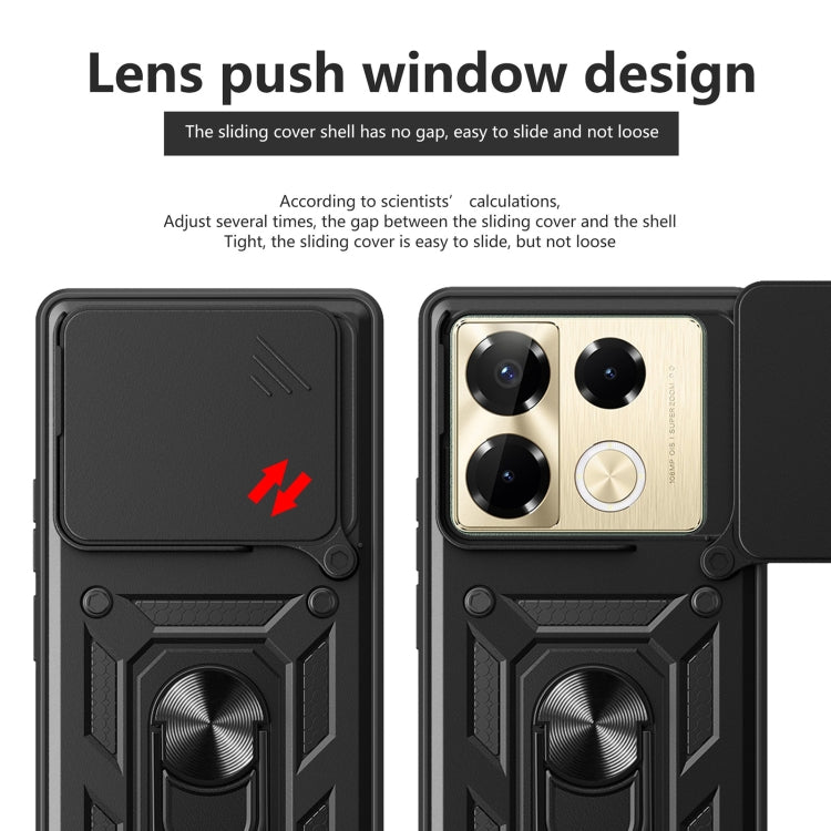For Infinix Note 40 Pro/40 Pro+ 5G Sliding Camera Cover Design TPU+PC Phone Case(Red) - Infinix Cases by PMC TechLife | Online Shopping South Africa | PMC TechLife | Buy Now Pay Later Mobicred