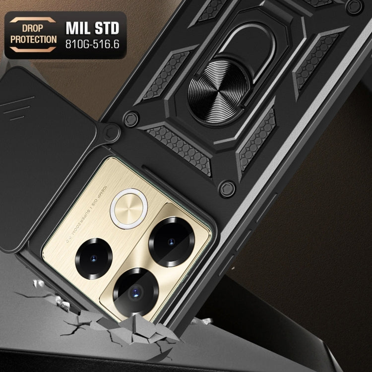 For Infinix Note 40 Pro/40 Pro+ 5G Sliding Camera Cover Design TPU+PC Phone Case(Silver) - Infinix Cases by PMC TechLife | Online Shopping South Africa | PMC TechLife | Buy Now Pay Later Mobicred