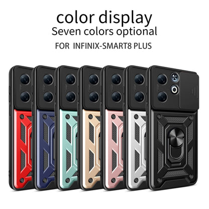 For Infinix Smart 8 Plus / 8 Pro Sliding Camera Cover Design TPU+PC Phone Case(Red) - Infinix Cases by PMC Jewellery | Online Shopping South Africa | PMC Jewellery | Buy Now Pay Later Mobicred