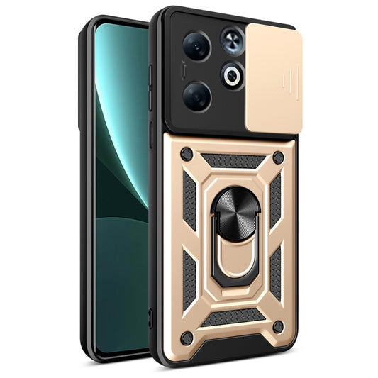 For Infinix Smart 8 Plus / 8 Pro Sliding Camera Cover Design TPU+PC Phone Case(Gold) - Infinix Cases by PMC Jewellery | Online Shopping South Africa | PMC Jewellery | Buy Now Pay Later Mobicred