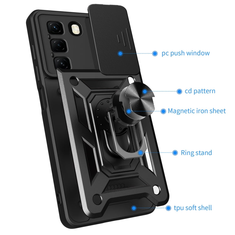For Infinix Hot 50 4G Sliding Camera Cover Design TPU+PC Phone Case(Gold) - free shipping - PMC TechLife - Order now!