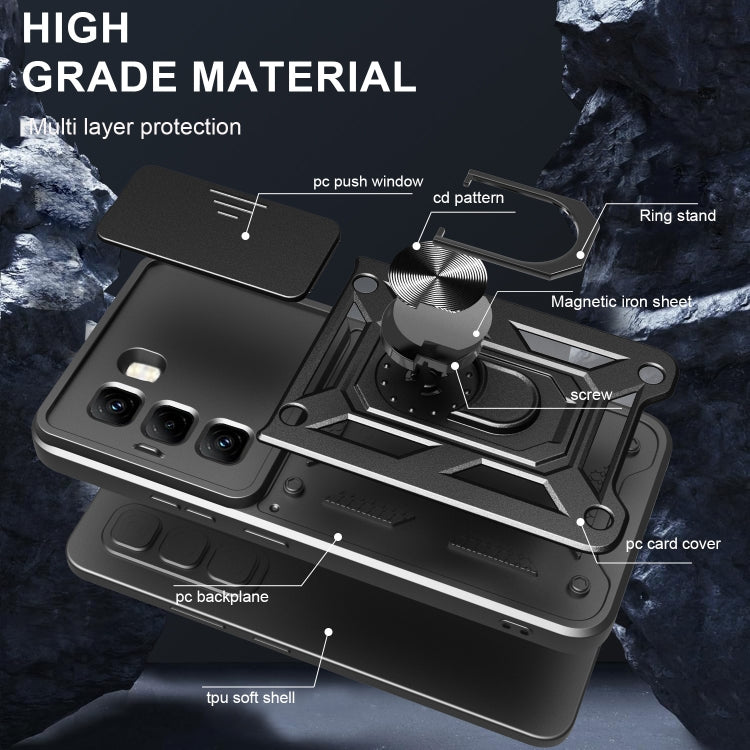 For Infinix Hot 50 Pro 4G Sliding Camera Cover Design TPU+PC Phone Case(Green) - free shipping - PMC TechLife - Order now!