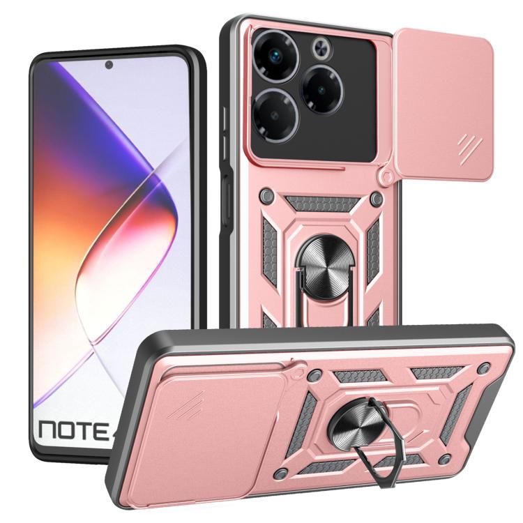 For Infinix Note 40X 5G Sliding Camera Cover Design TPU+PC Phone Case(Rose Gold) - free shipping - PMC TechLife - Order now!