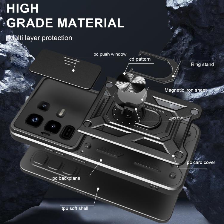 For Infinix Note 50 Pro 4G Sliding Camera Cover Design TPU+PC Phone Case(Silver) - free shipping - PMC TechLife - Order now!