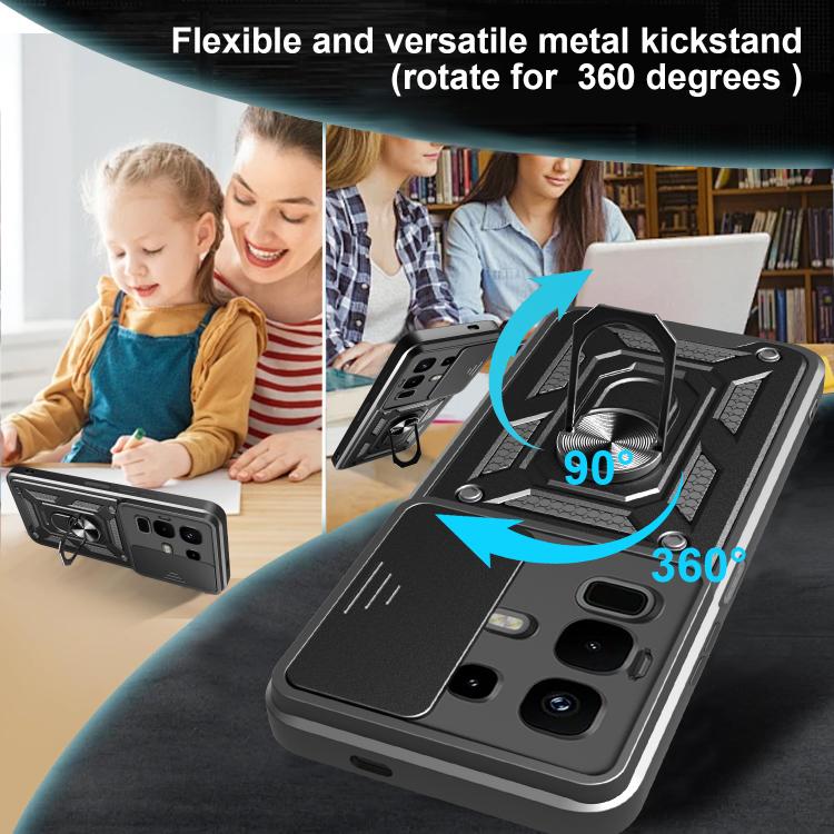 For Infinix Note 50x Sliding Camera Cover Design TPU+PC Phone Case(Silver) - free shipping - PMC TechLife - Order now!