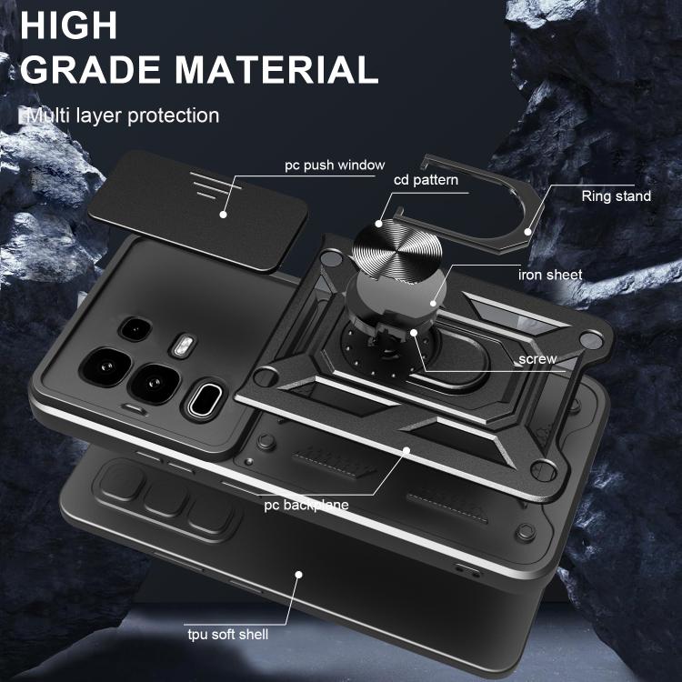 For Infinix Note 50s Sliding Camera Cover Design TPU+PC Phone Case(Gold) - free shipping - PMC TechLife - Order now!