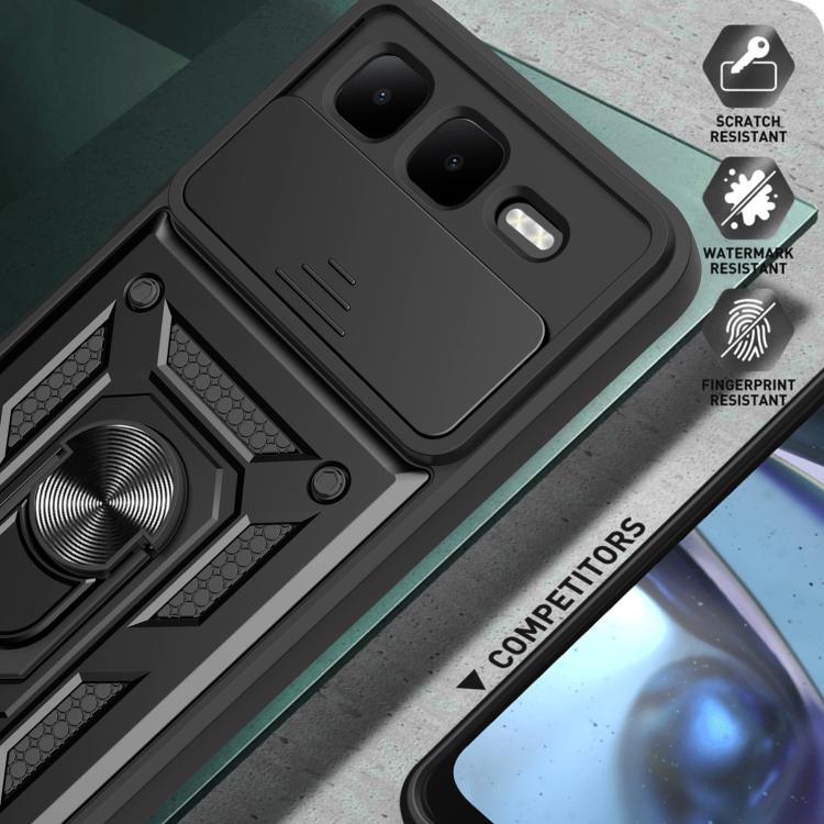 For Infinix Smart 10 Plus 4G Sliding Camera Cover Design TPU+PC Phone Case(Red) - free shipping - PMC TechLife - Order now!
