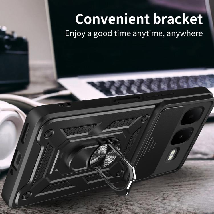 For Infinix Smart 10 Plus 4G Sliding Camera Cover Design TPU+PC Phone Case(Red) - free shipping - PMC TechLife - Order now!