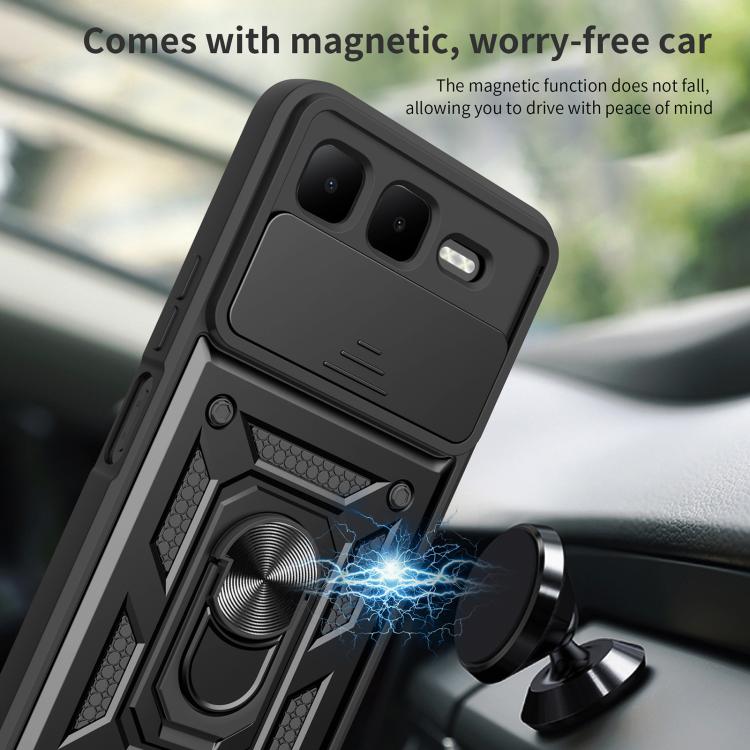 For Infinix Smart 10 Plus 4G Sliding Camera Cover Design TPU+PC Phone Case(Green) - free shipping - PMC TechLife - Order now!
