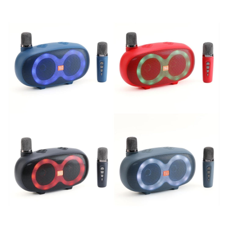 T&G TG542 LED Flash Wireless Bluetooth Karaoke Speaker with Microphone(Red) - free shipping - PMC Jewellery - Order now!