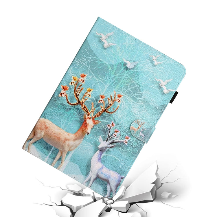 For 8 inch Universal Tablet PC Colored Drawing Pattern Horizontal Flip PU Leather Case with Holder & Card Slot(Sika Deer) - 8 inch by PMC TechLife | Online Shopping South Africa | PMC TechLife | Buy Now Pay Later Mobicred