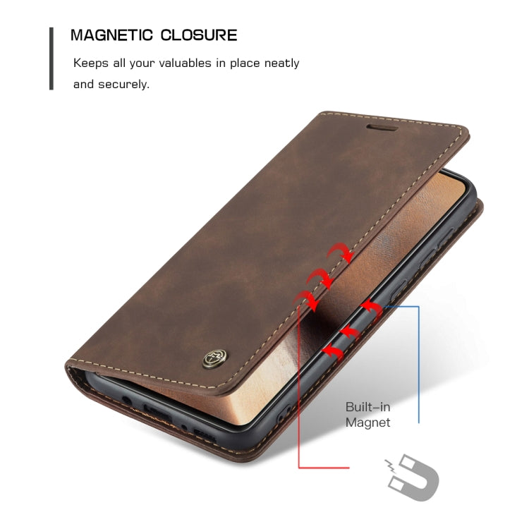 For Samsung Galaxy A41 CaseMe-013 Multifunctional Retro Frosted Horizontal Flip Leather Case with Card Slot & Holder & Wallet(Coffee) - Galaxy Phone Cases by CaseMe | Online Shopping South Africa | PMC Jewellery | Buy Now Pay Later Mobicred