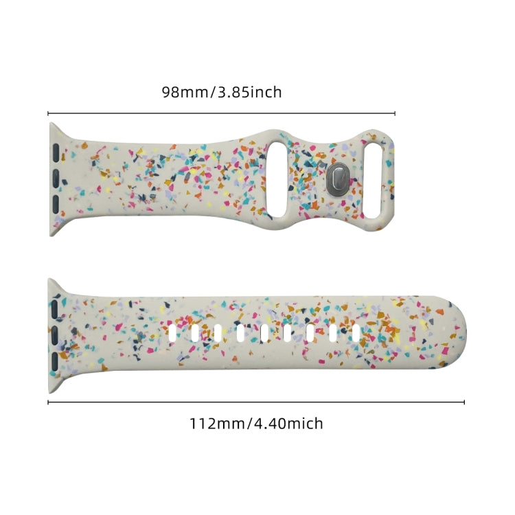 For Apple Watch Serie 4 40mm Floral Silicone Watch Band(Starlight) - Watch Bands by PMC TechLife | Online Shopping South Africa | PMC TechLife