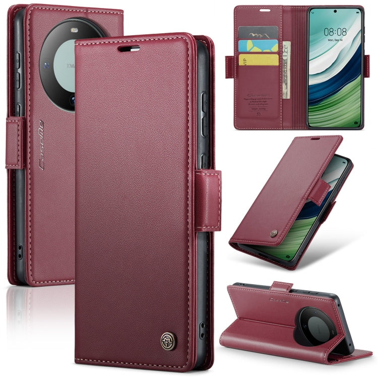 For Huawei Mate 60 CaseMe 023 Butterfly Buckle Litchi Texture RFID Anti-theft Leather Phone Case(Wine Red) - Huawei Cases by CaseMe | Online Shopping South Africa | PMC Jewellery | Buy Now Pay Later Mobicred