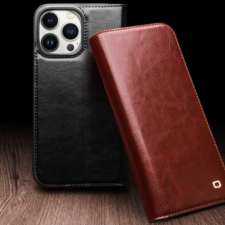 For iPhone 16e QIALINO Classic Genuine Leather Phone Case(Black) - free shipping - PMc TechLife - Order now!
