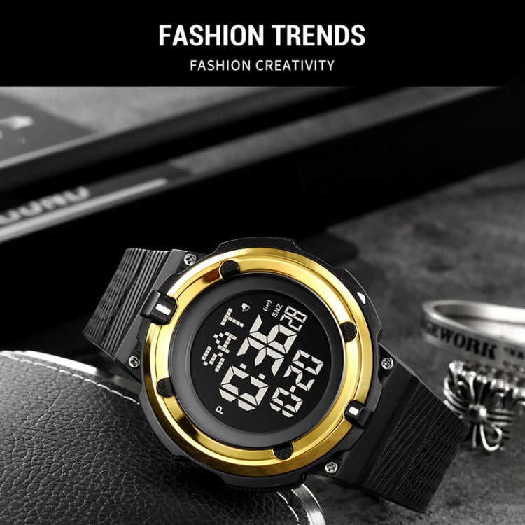 SKMEI 2010 Multifunctional Men 50M Waterproof Luminous Digital Wrist Watch(Gold) - free shipping - PMC TechLife - Order now!