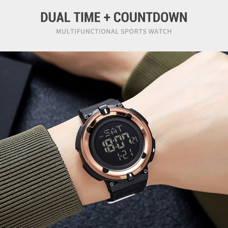 SKMEI 2010 Multifunctional Men 50M Waterproof Luminous Digital Wrist Watch(Gold) - free shipping - PMC TechLife - Order now!