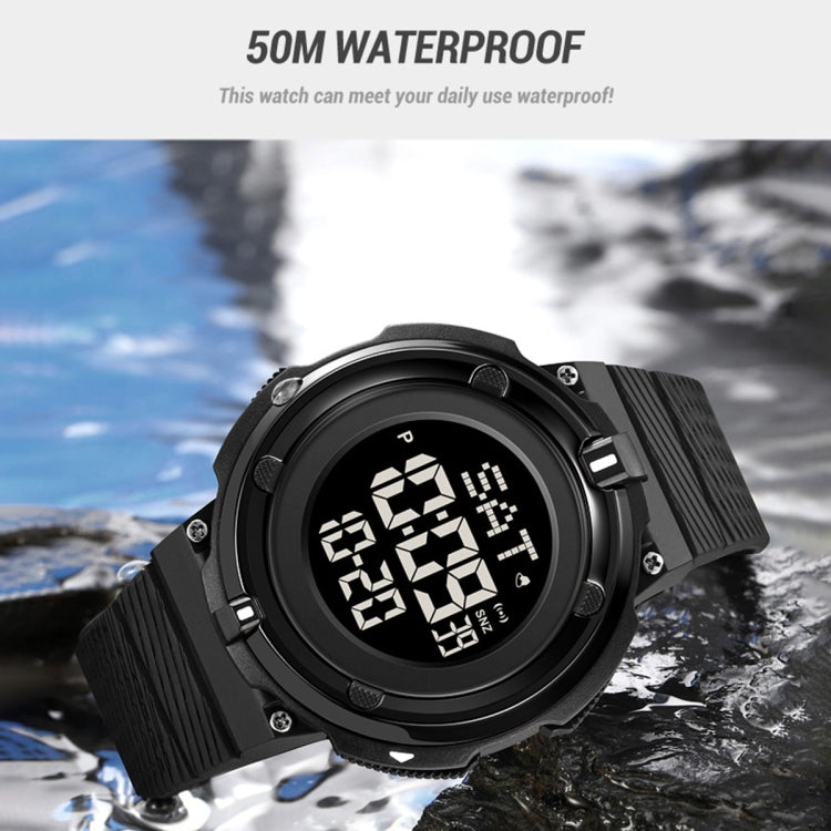 SKMEI 2010 Multifunctional Men 50M Waterproof Luminous Digital Wrist Watch(Black White) - free shipping - PMC TechLife - Order now!