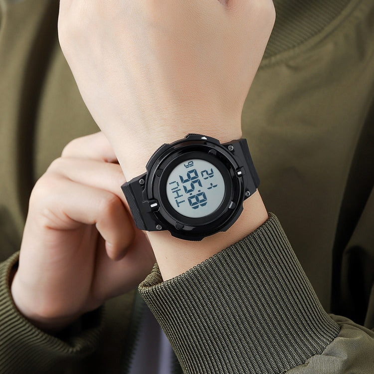 SKMEI 2010 Multifunctional Men 50M Waterproof Luminous Digital Wrist Watch(Black White) - free shipping - PMC TechLife - Order now!