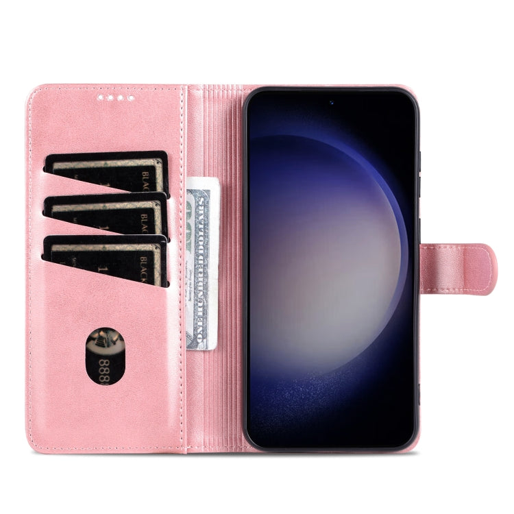 For Samsung Galaxy S24 5G AZNS Skin Feel Calf Texture Flip Leather Phone Case(Rose Gold) - Galaxy S24 5G Cases by AZNS | Online Shopping South Africa | PMC Jewellery | Buy Now Pay Later Mobicred