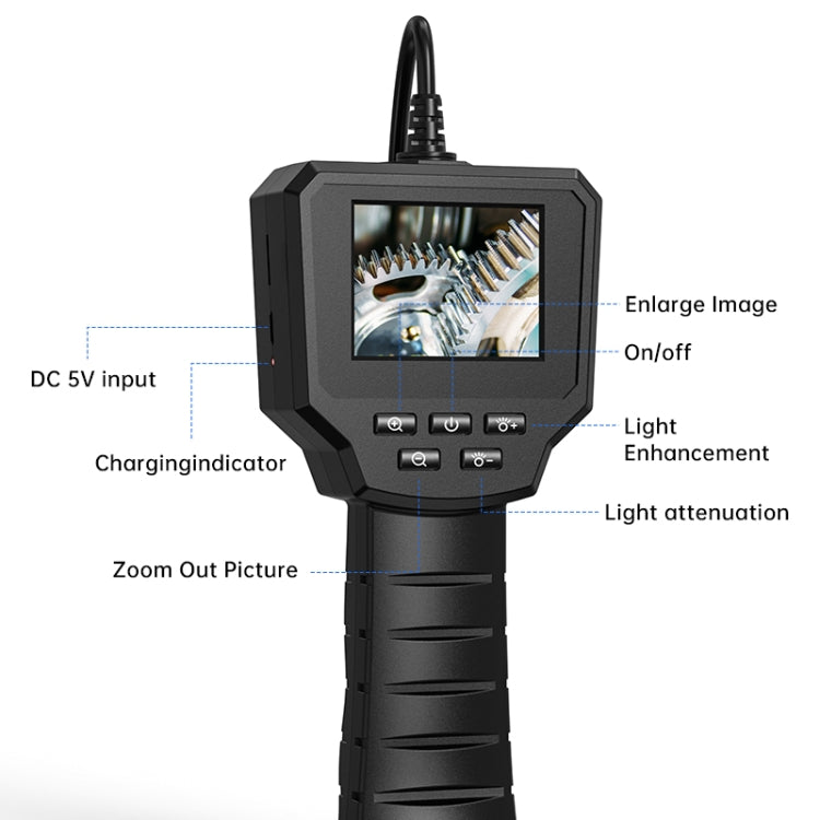 128AV 8mm Lenses Industrial Pipeline Endoscope with 2.4 inch Screen, Spec:5m Tube -  by PMC TechLife | Online Shopping South Africa | PMC TechLife | Buy Now Pay Later Mobicred