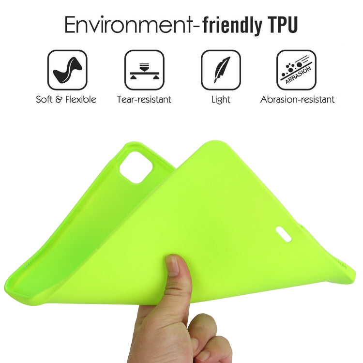 For iPad Air 11 2024 / 2025 Oil Spray Skin-friendly TPU Tablet Case(Fluorescent Green) - iPad Air 11 2025 / 2024 Cases by PMC TechLife | Online Shopping South Africa | PMC TechLife | Buy Now Pay Later Mobicred