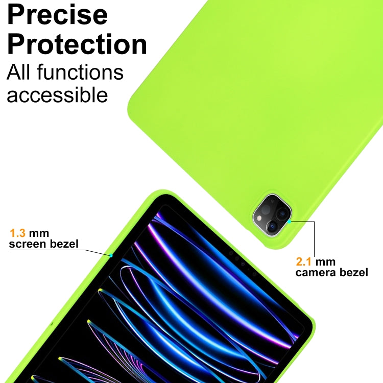 For iPad Air 11 2024 Oil Spray Skin-friendly TPU Tablet Case(Fluorescent Green) - iPad Air 11 2024 Cases by PMC Jewellery | Online Shopping South Africa | PMC Jewellery | Buy Now Pay Later Mobicred