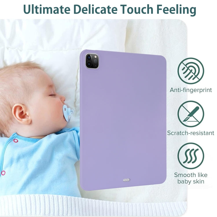 For iPad Pro 11 2024 Oil Spray Skin-friendly TPU Tablet Case(Purple) - iPad Pro 11 2024 Cases by PMC TechLife | Online Shopping South Africa | PMC TechLife | Buy Now Pay Later Mobicred