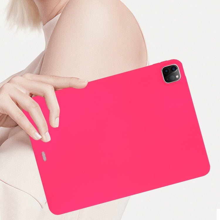 For iPad Pro 13 2024 Oil Spray Skin-friendly TPU Tablet Case(Rose Red) - iPad Pro 13 2024 Cases by PMC TechLife | Online Shopping South Africa | PMC TechLife | Buy Now Pay Later Mobicred